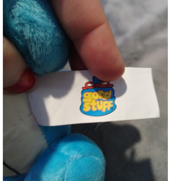 Good Stuff Blue Big Teeth Monster 7 inch Stuffed Animal Plush Toy - Picture 3 of 5